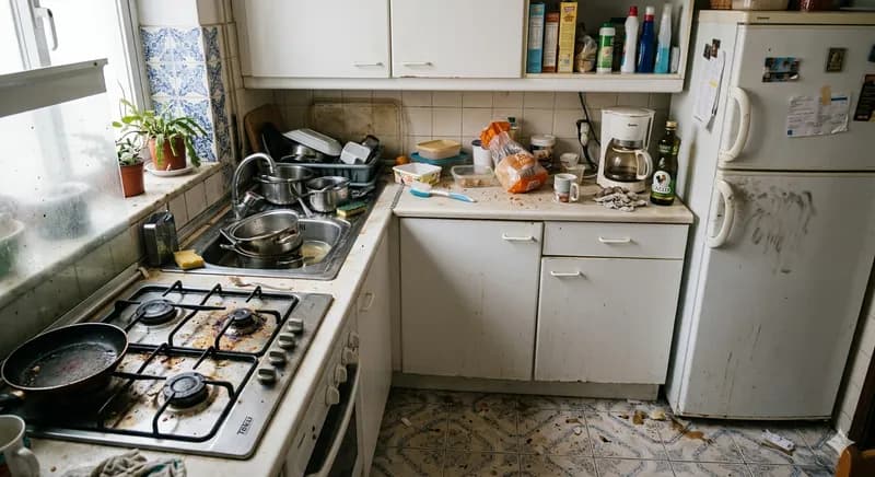 Limpeza Profunda de Cozinha - Antes