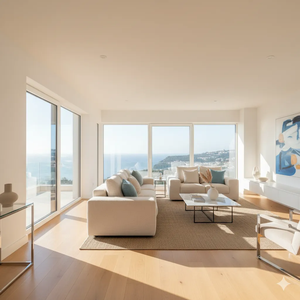 Sala de estar impecável em Cascais